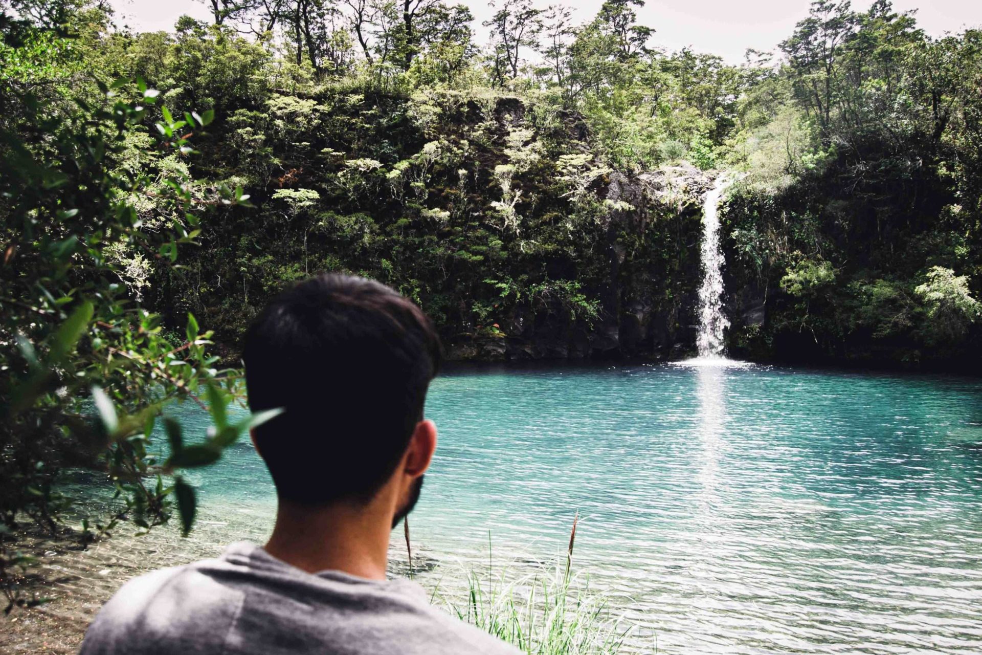 Moi face aux cascades de Pétrohué